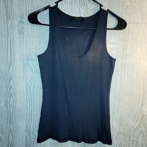 EXPRESS Black Glitter Tank Top- LG